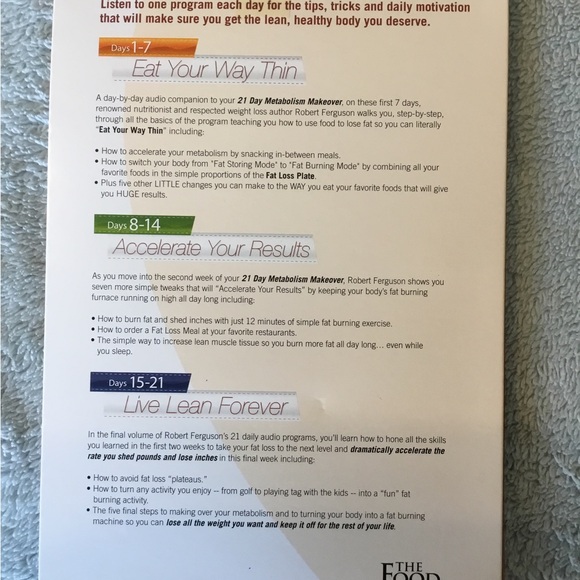 FOOD LOVERS for LIFE Weight loss/ exercise/meal program new dvd/cd’s/bid - Picture 9 of 9